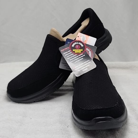 SKECHERS WORK RELAXED-FIT MEMORY FOAM WATER SLIP RESISTANT MENS 12 NWB BLACK ⚫️ - Picture 14 of 16